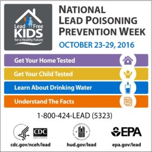 Poster for Lead Poisoning Prevention Week